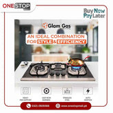 Glam Gas (Food book D3) Steel Pan Supports Easy Clean (Natural Gas LPG) Brand Warranty